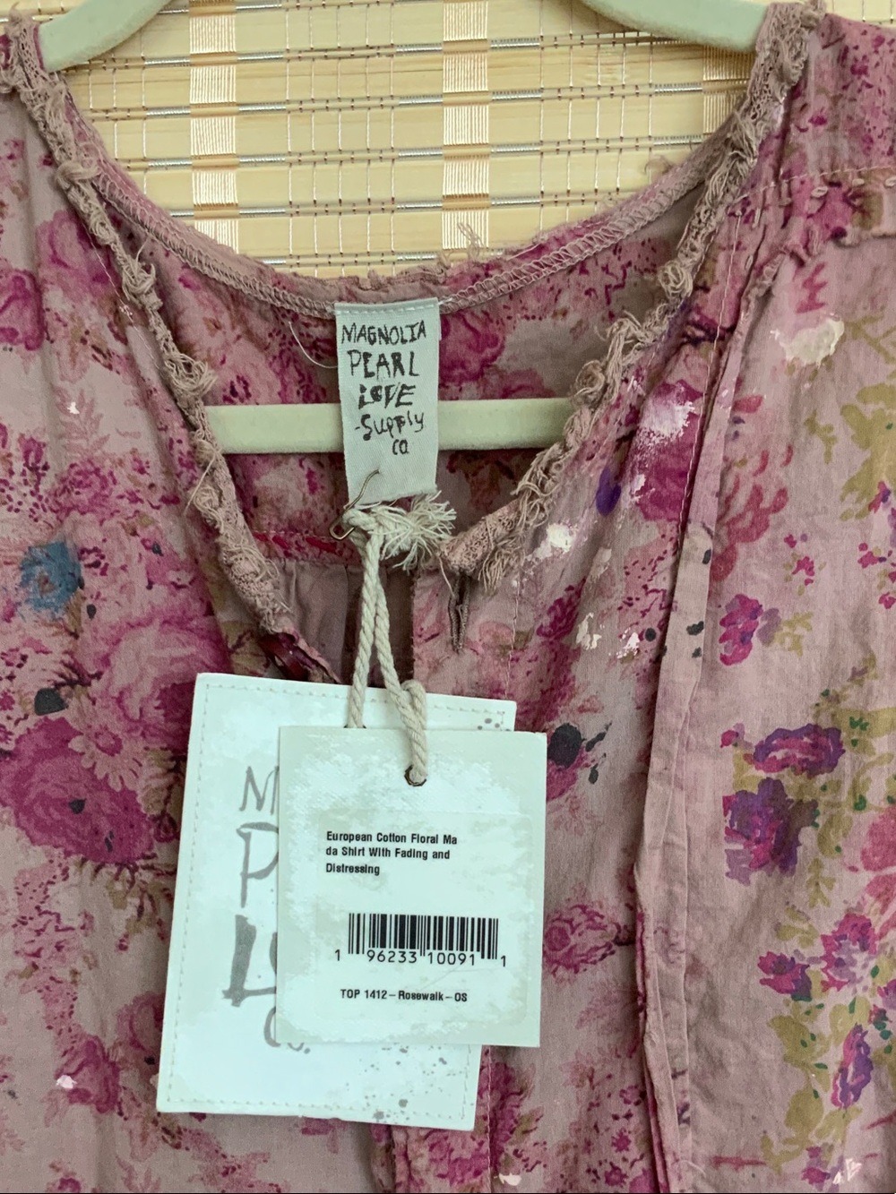 magnolia Pearl Rosewalk Bohemian Pink Floral Duster Coat OS - Picture 6 of 11